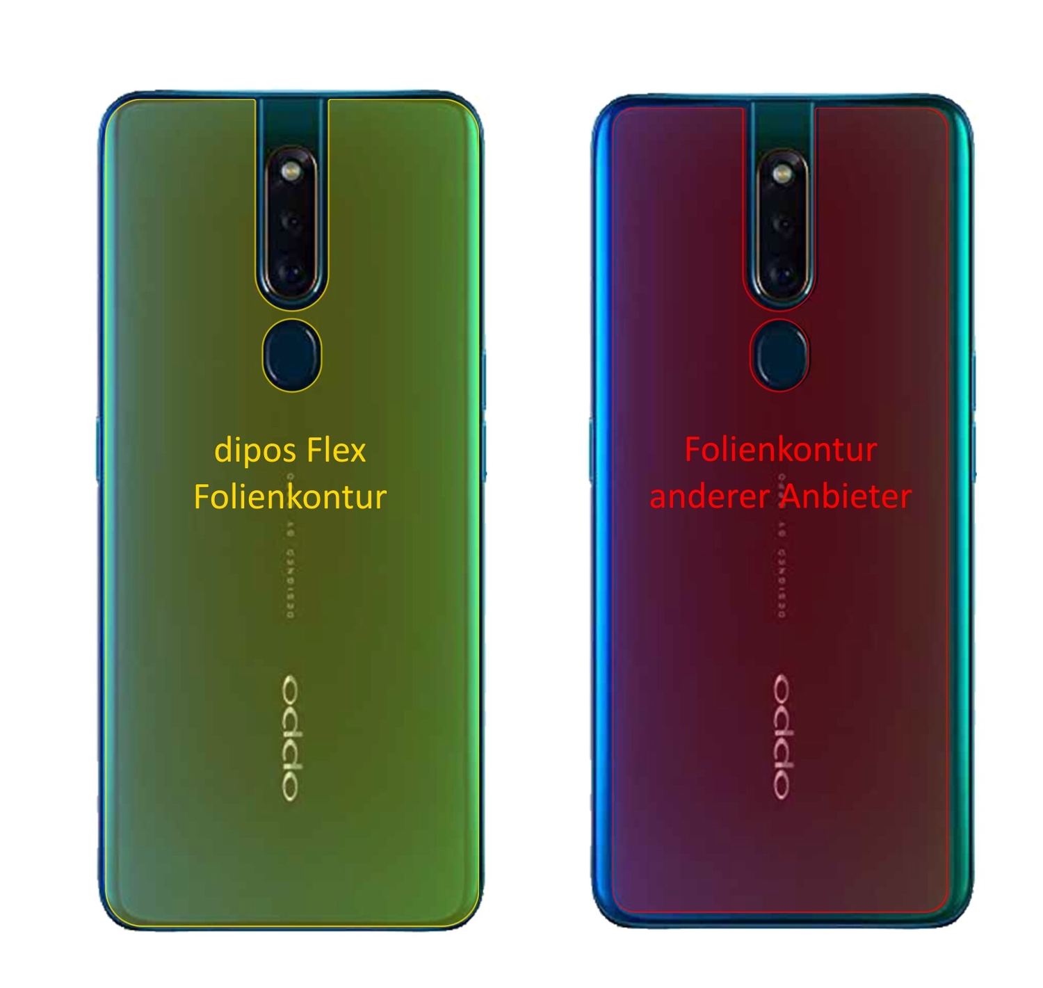 3x 3D Full Cover Schutzfolie für Oppo F11 Pro Rück (2)
