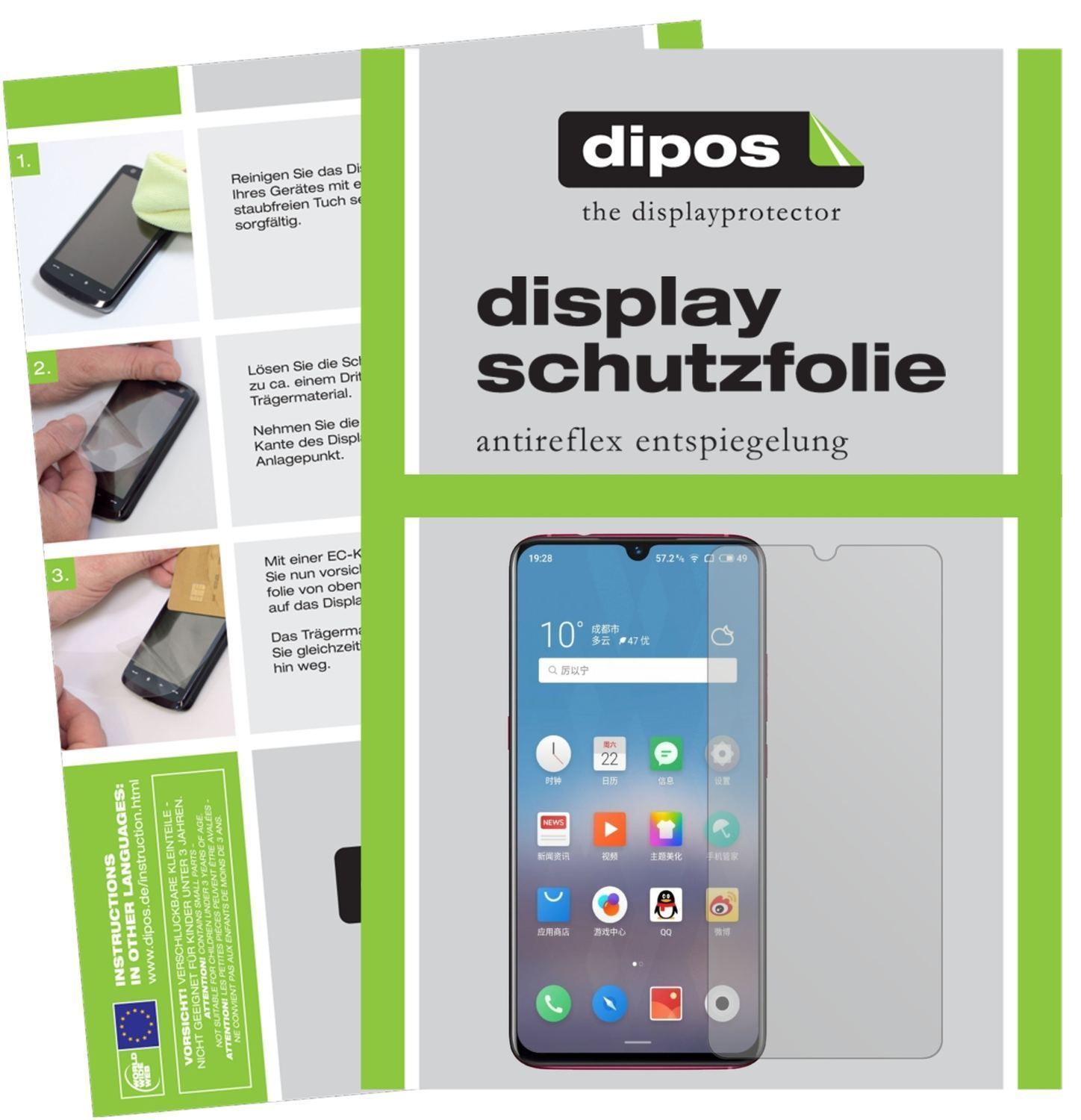 6x Schutzfolie matt für Meizu Note 9 Display-Schut (1)