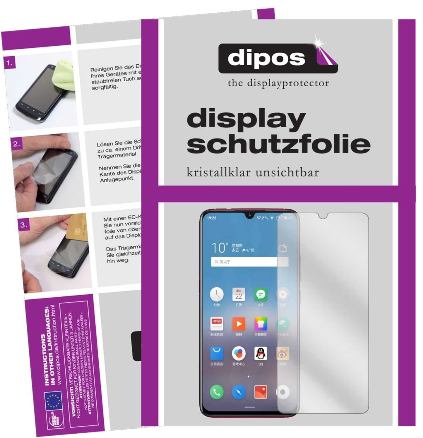 6x Schutzfolie klar für Meizu Note 9 Display-Schut (1)