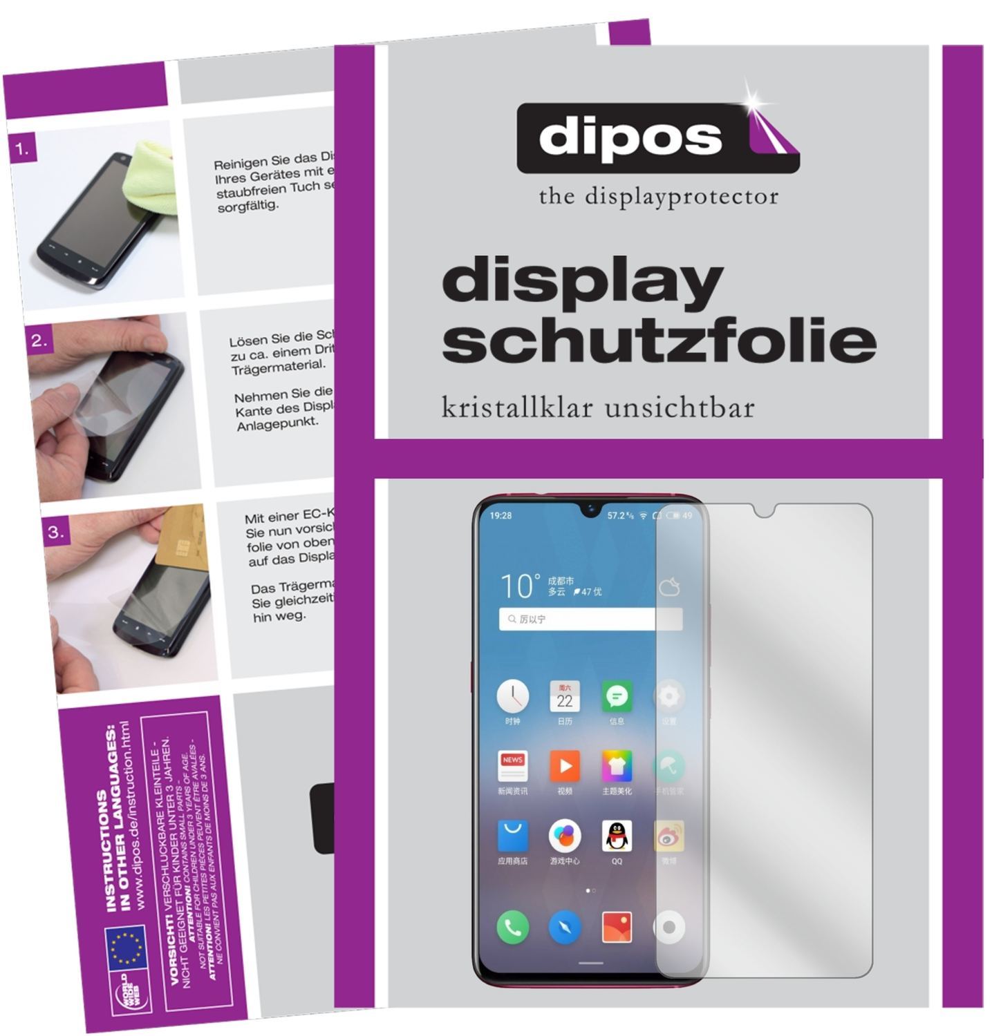 6x Schutzfolie klar für Meizu Note 9 Display-Schut (1)