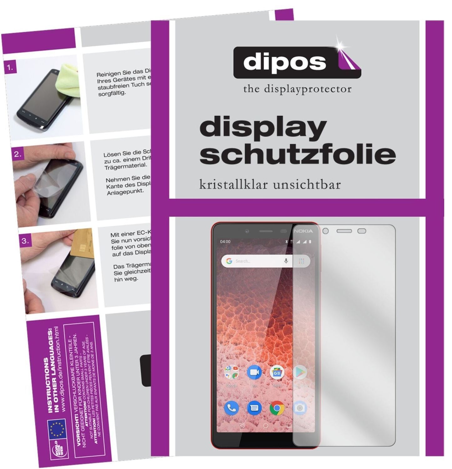 5x Schutzfolie klar für Nokia 1 Plus Display-Schut (2)