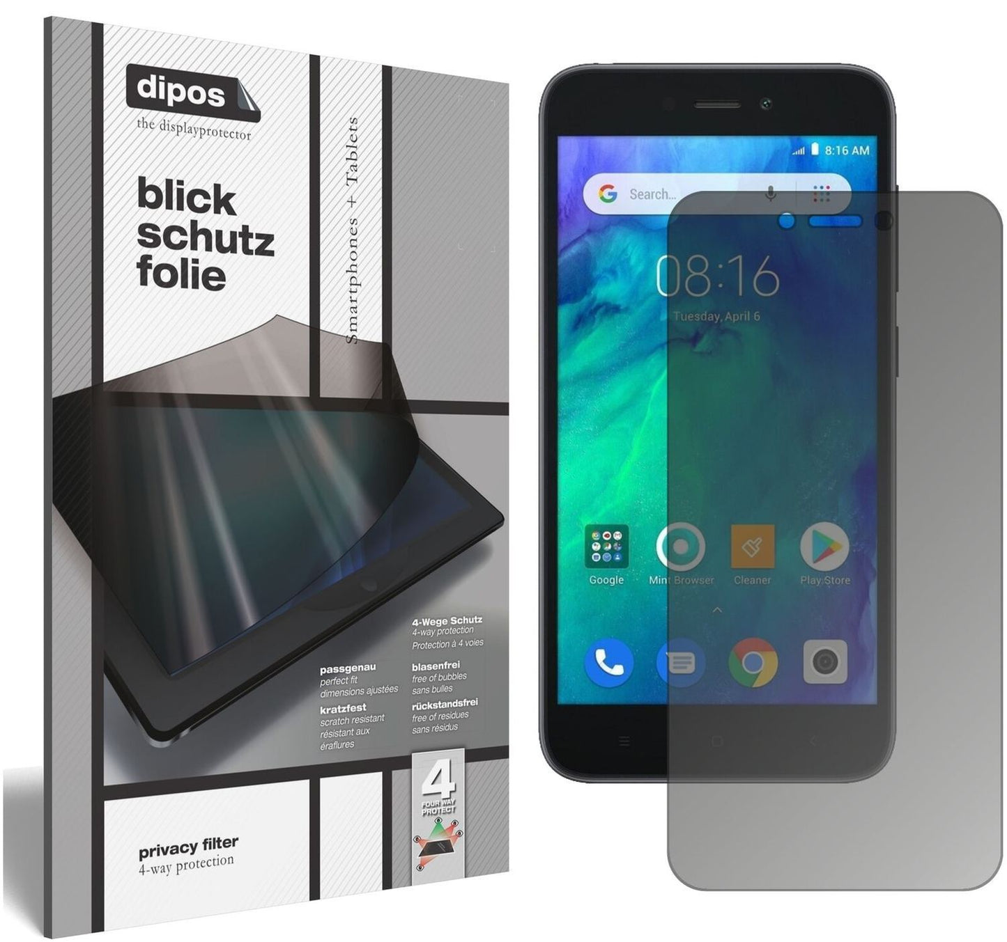 Blickschutzfolie für Xiaomi Redmi Go matt Schutzfo (2)