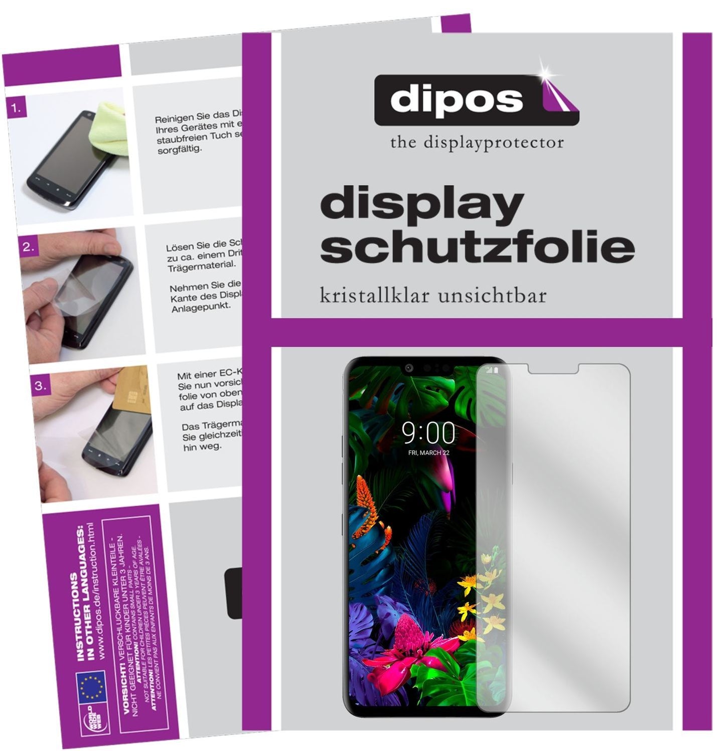 6x Schutzfolie klar für LG G8 ThinQ Display-Schutz (1)