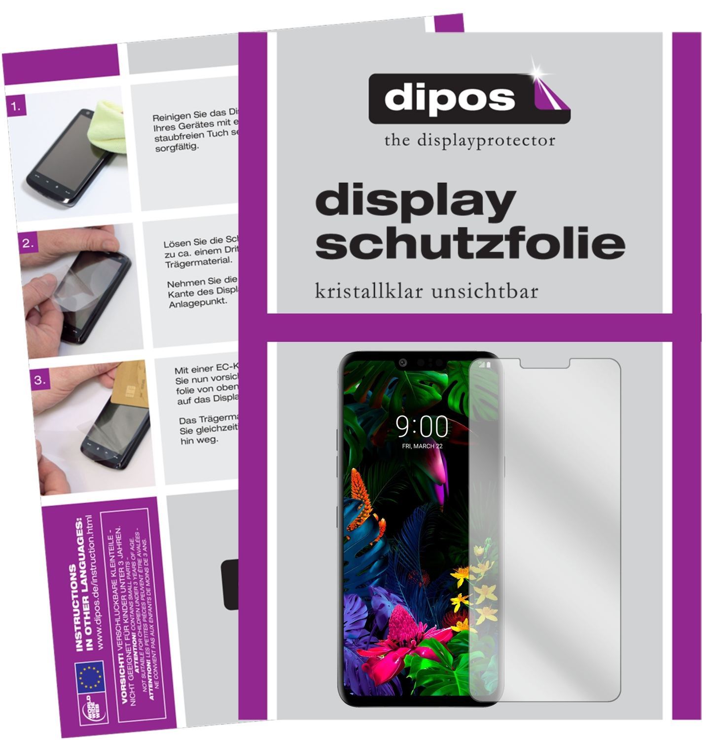 6x Schutzfolie klar für LG G8 ThinQ Display-Schutz (1)