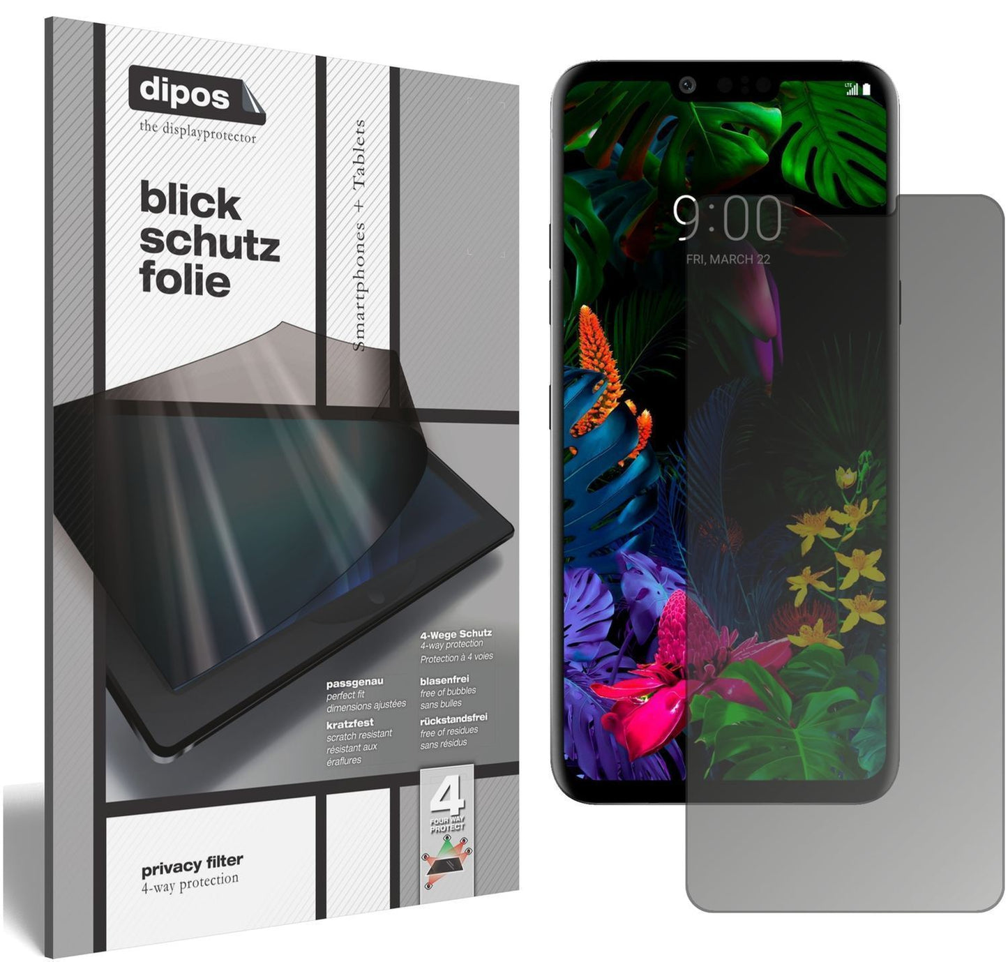 Blickschutzfolie für LG G8 ThinQ matt Schutzfolie  (1)