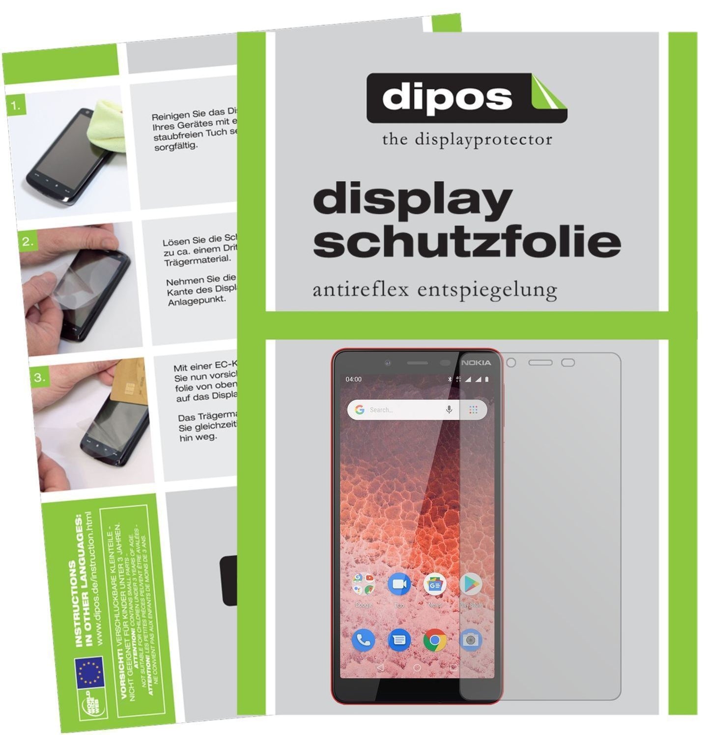 2x Schutzfolie matt für Nokia 1 Plus Display-Schut (1)