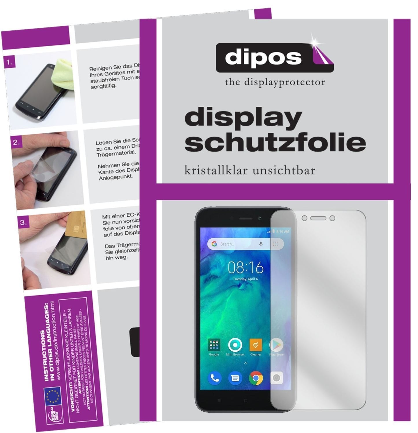 6x Schutzfolie klar für Xiaomi Redmi Go Display-Sc (1)