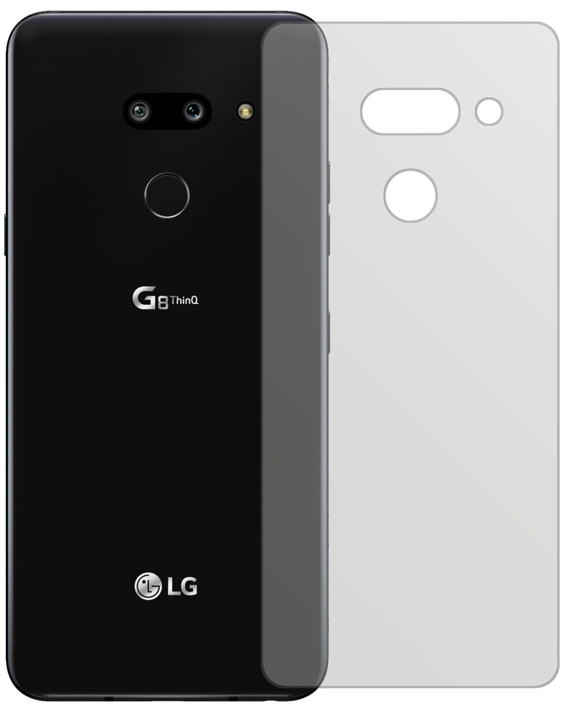 6x Schutzfolie matt für LG G8 ThinQ Rückseite Disp (2)