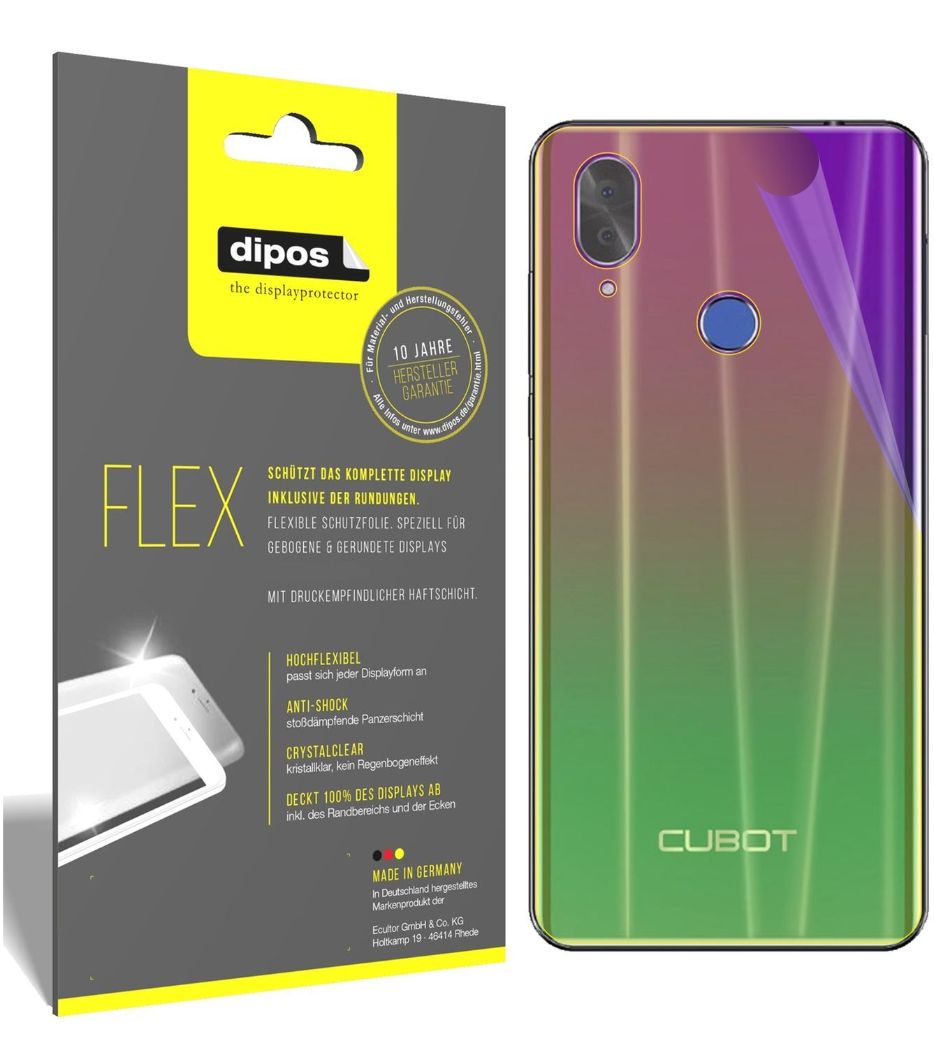 3x 3D Full Cover Schutzfolie für Cubot X19 Rücksei (1)