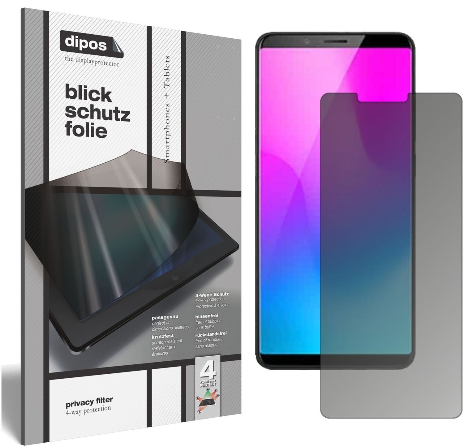 Blickschutzfolie für ZTE Nubia M3 matt Schutzfolie (2)