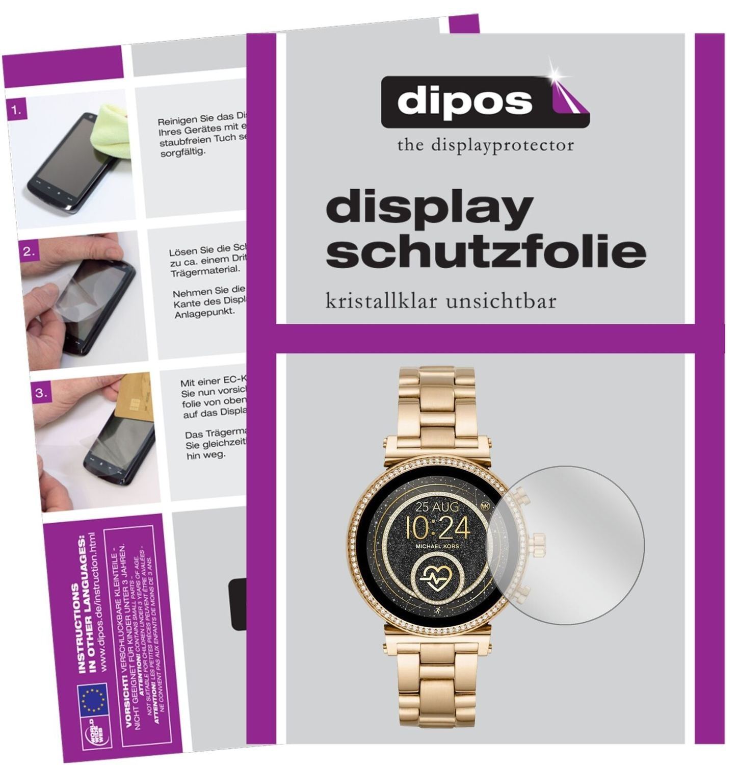 5x Schutzfolie klar für Michael Kors Sofie 2.0 Sma (2)