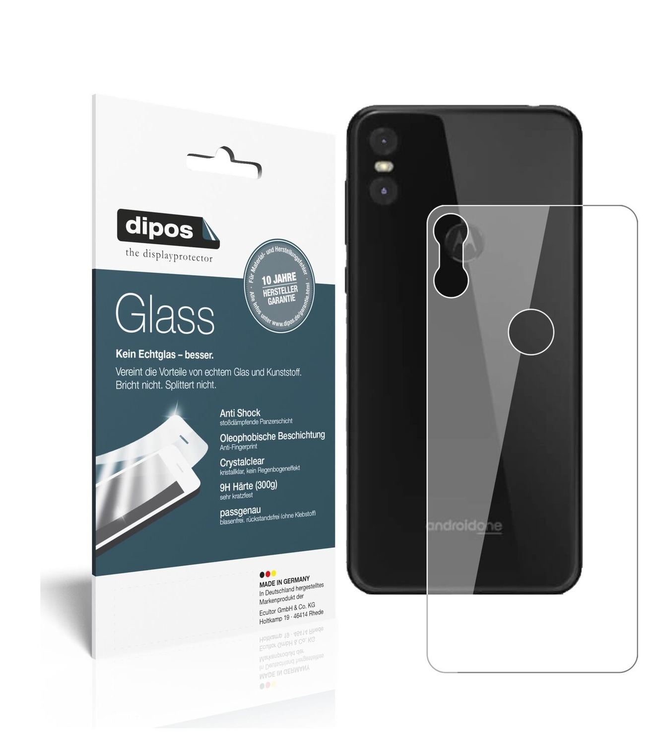 1x 9H Schutzfolie für Motorola One Rückseite Panze (2)