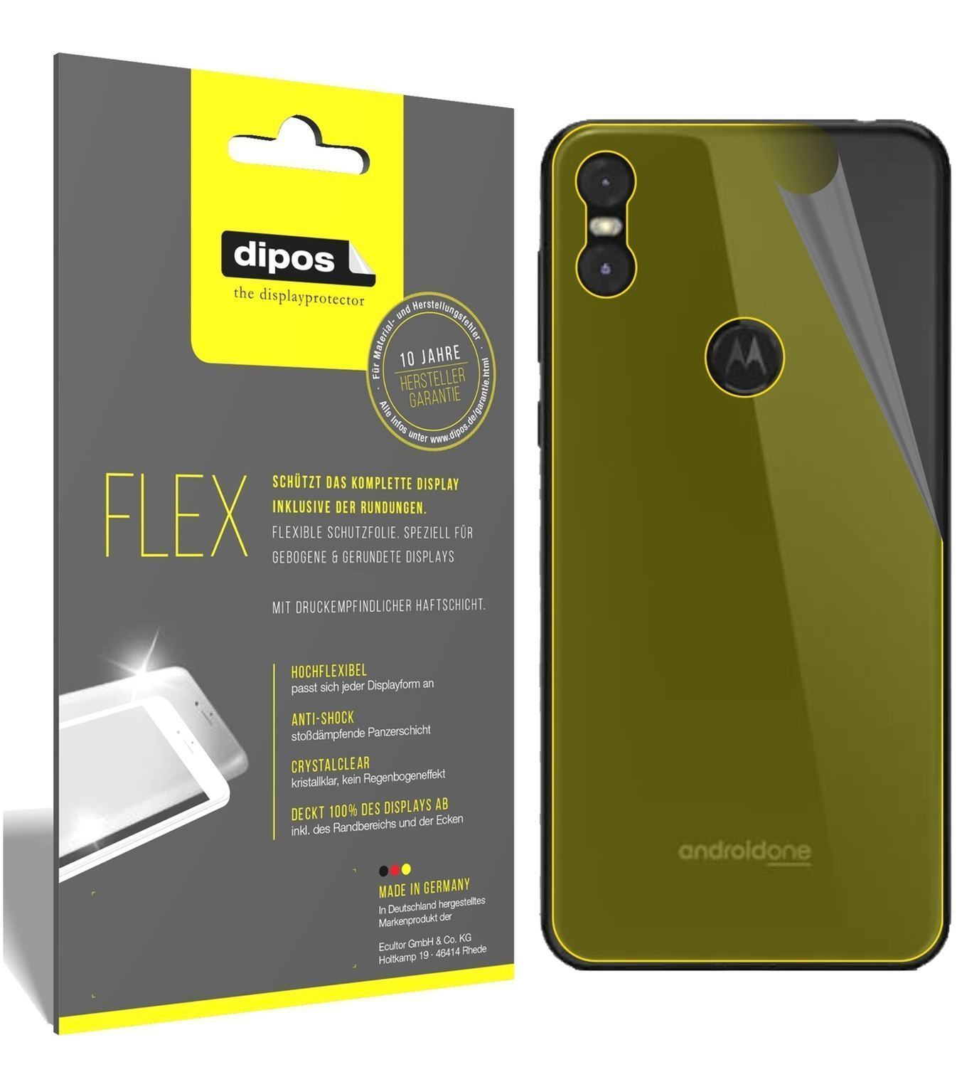 3x 3D Full Cover Schutzfolie für Motorola One Rück (1)