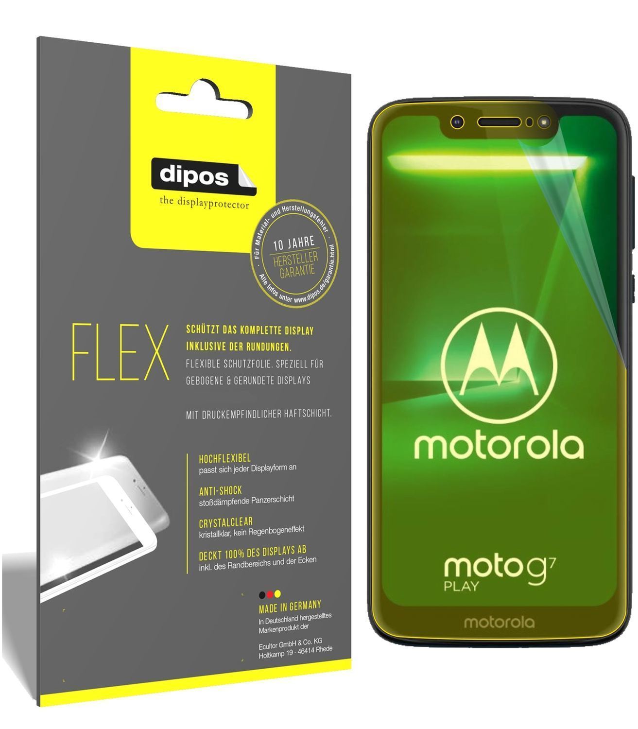 3x 3D Full Cover Schutzfolie für Motorola Moto G7  (1)