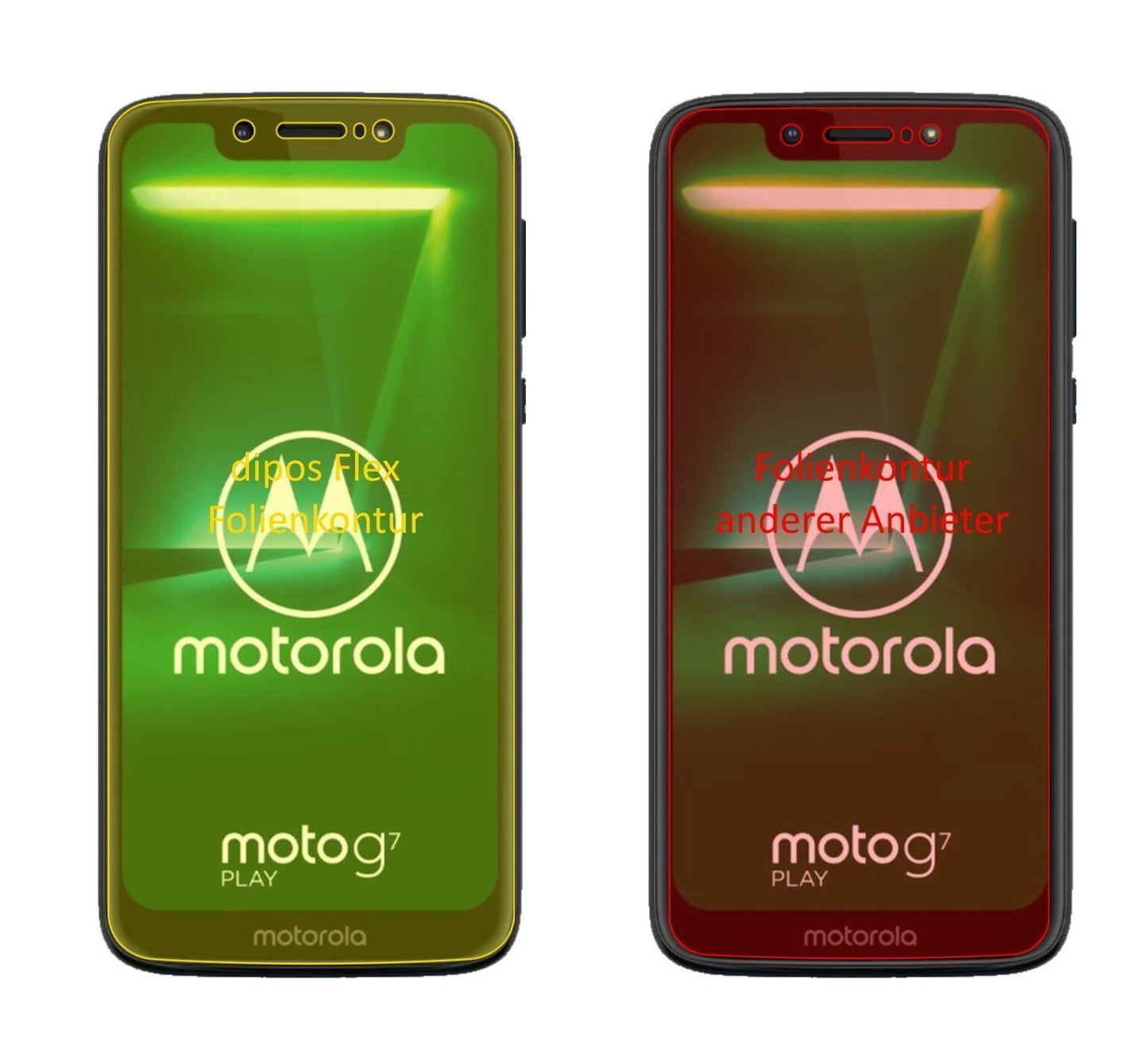 3x 3D Full Cover Schutzfolie für Motorola Moto G7  (2)