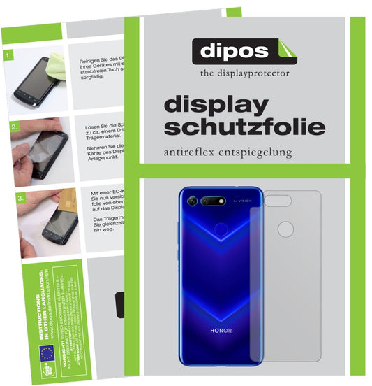 2x Schutzfolie matt für Honor V20 Rückseite Displa (1)