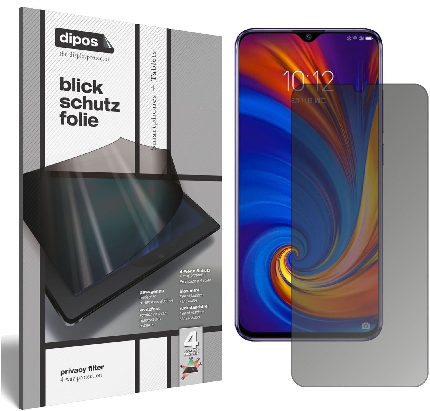 Blickschutzfolie für Lenovo Z5s matt Schutzfolie P (2)