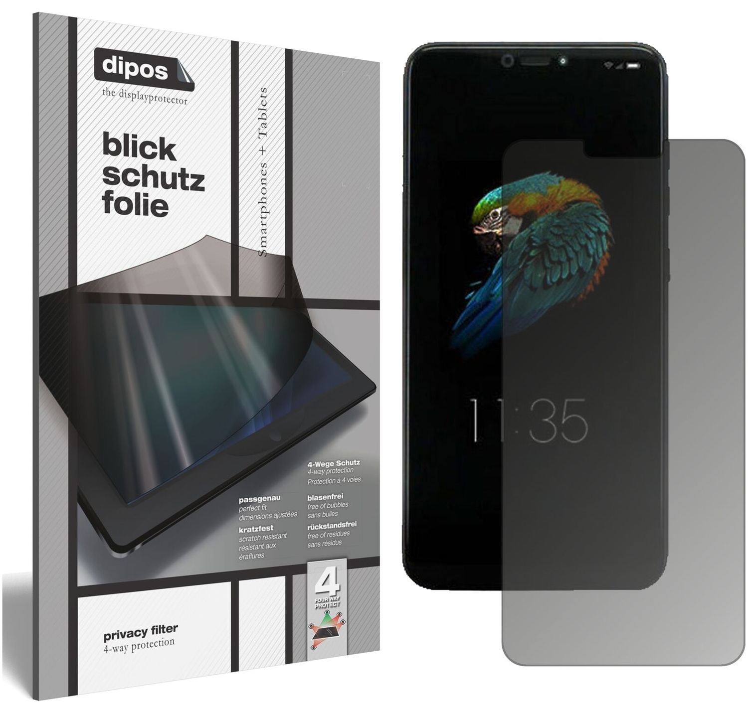 Blickschutzfolie für Lenovo S5 Pro GT matt Schutzf (2)