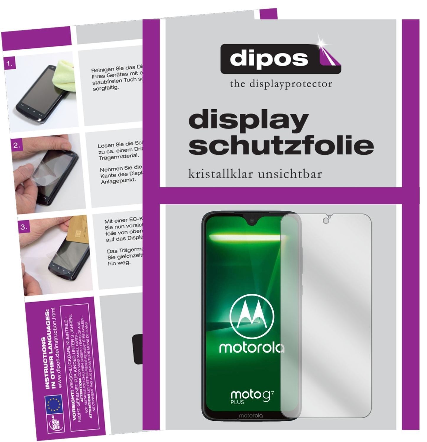 6x Schutzfolie klar für Motorola Moto G7 Plus Disp (1)