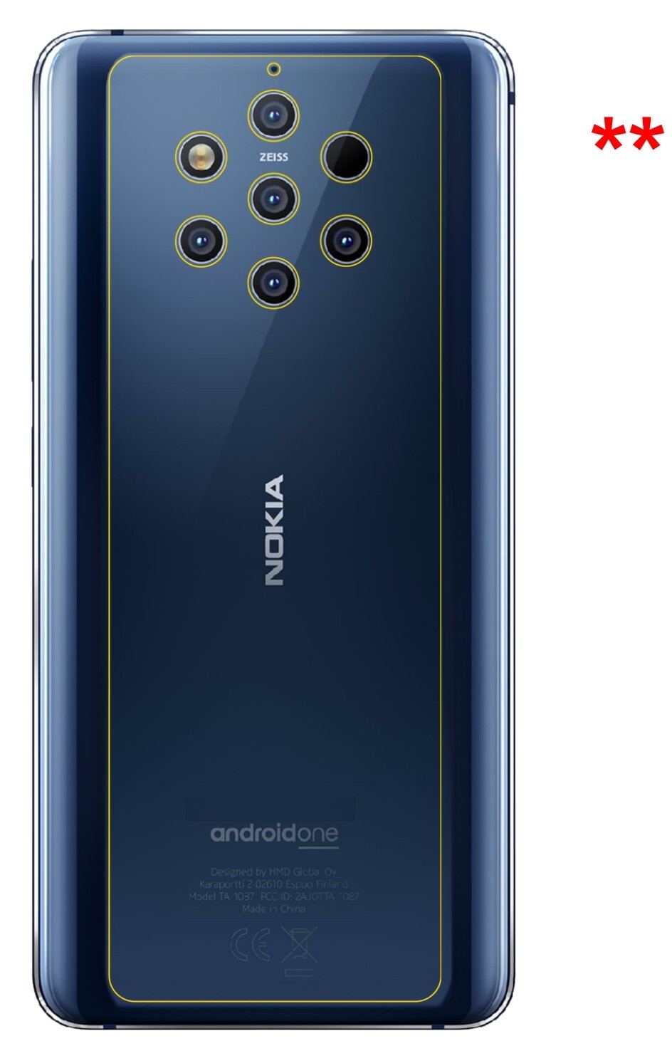 6x Schutzfolie klar für Nokia 9 PureView Rückseite (5)