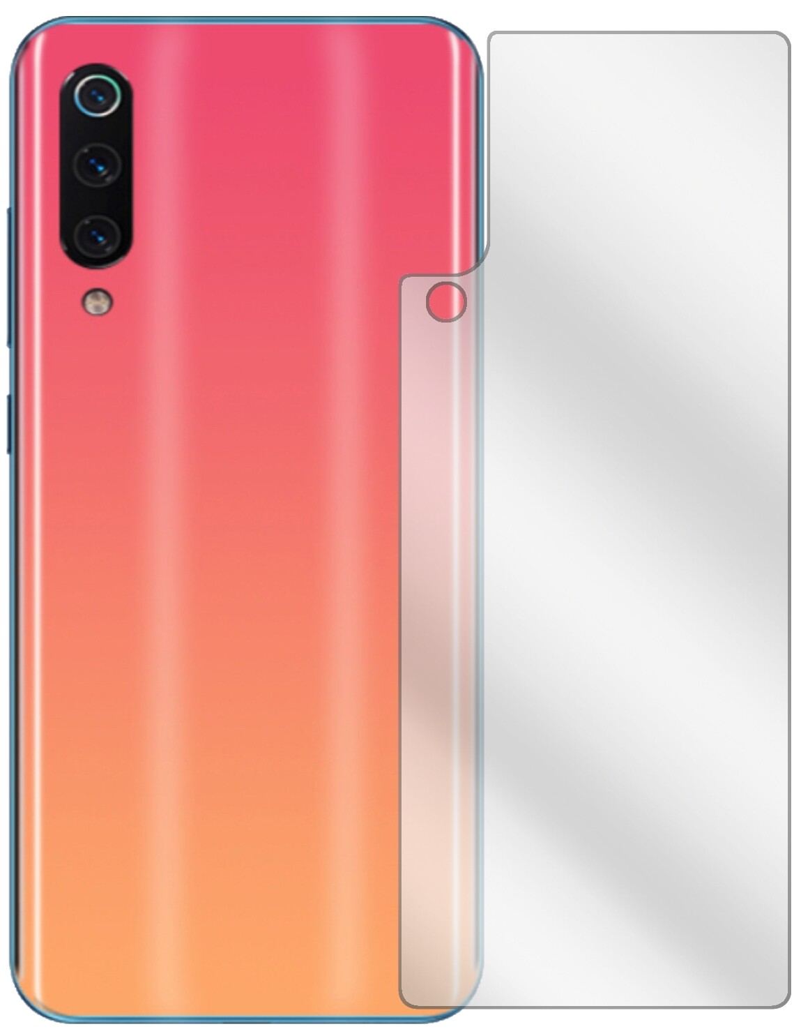 6x Schutzfolie klar für Xiaomi Mi 9 SE Rückseite D (2)