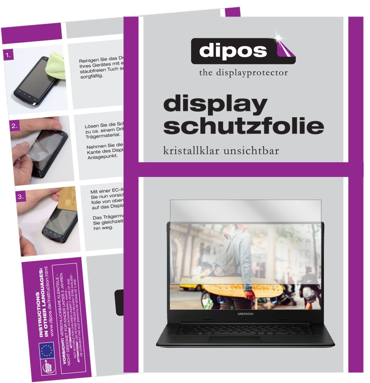 1x Schutzfolie klar für Medion Akoya E6246 Noteboo (2)