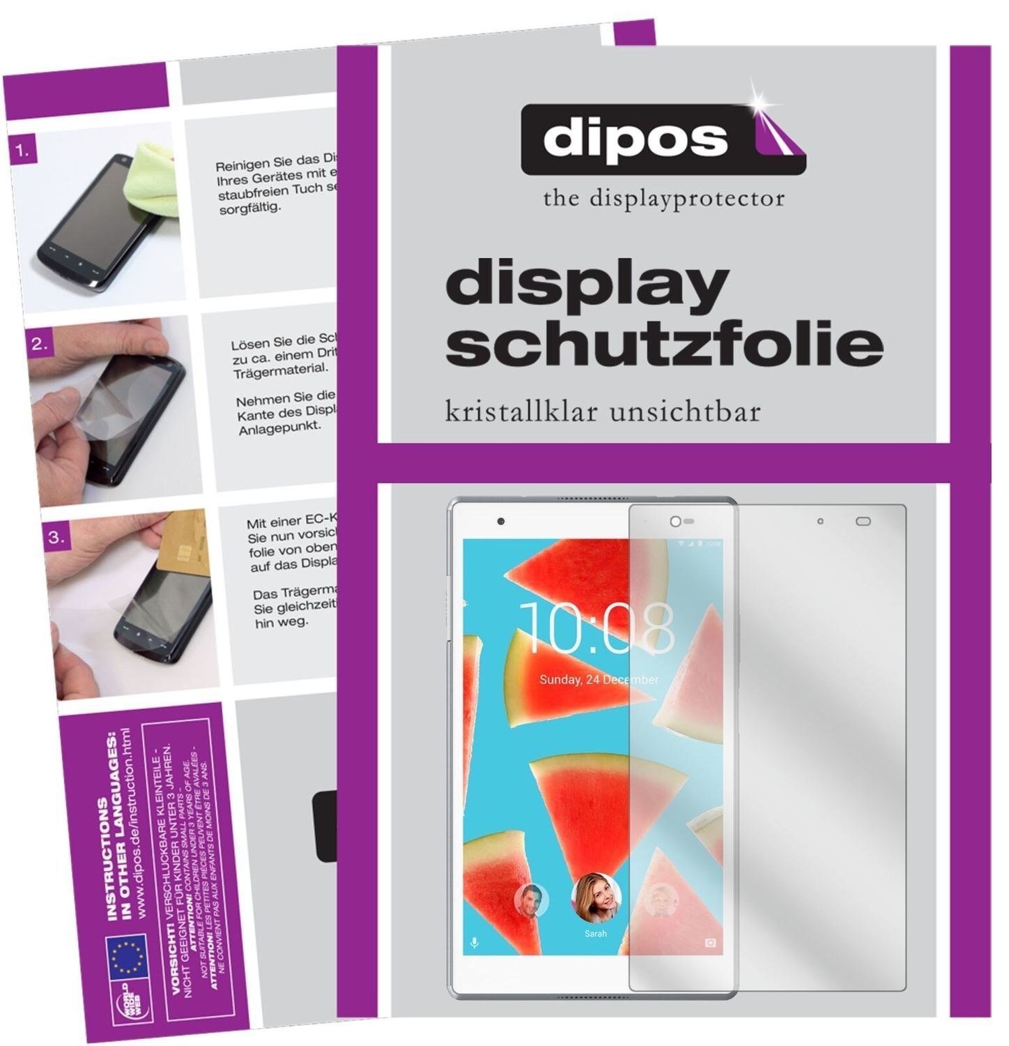 1x Schutzfolie klar für Lenovo Tab 4 8 Plus Displa (2)