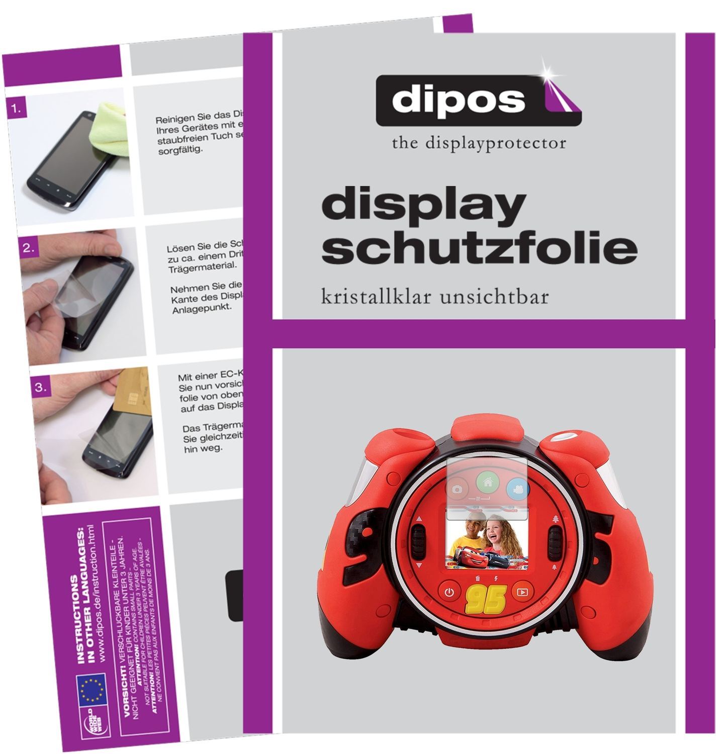 6x Schutzfolie klar für VTech Cars 3 Kamera Displa (1)