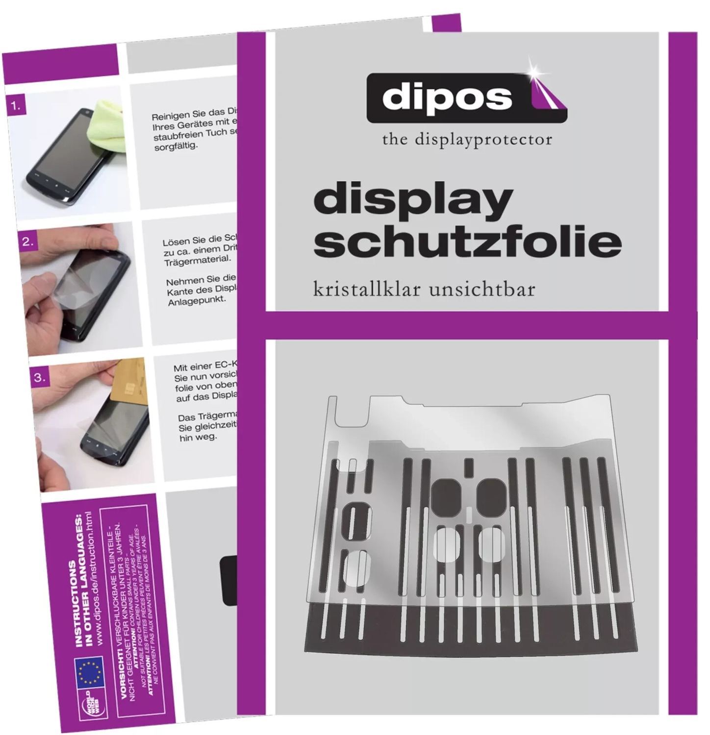 2x Schutzfolie klar für DeLonghi Dinamica ECAM 350 (1)