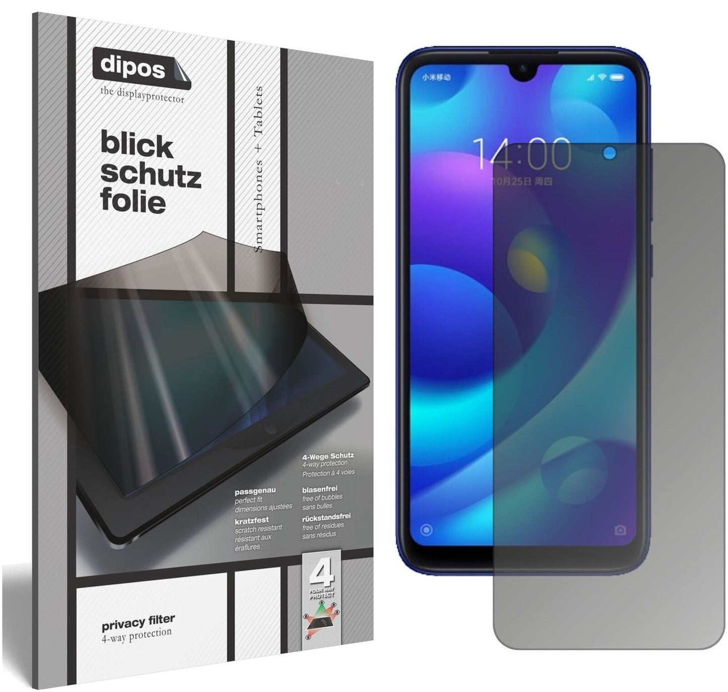 Blickschutzfolie für Xiaomi Mi Play matt Schutzfol (2)