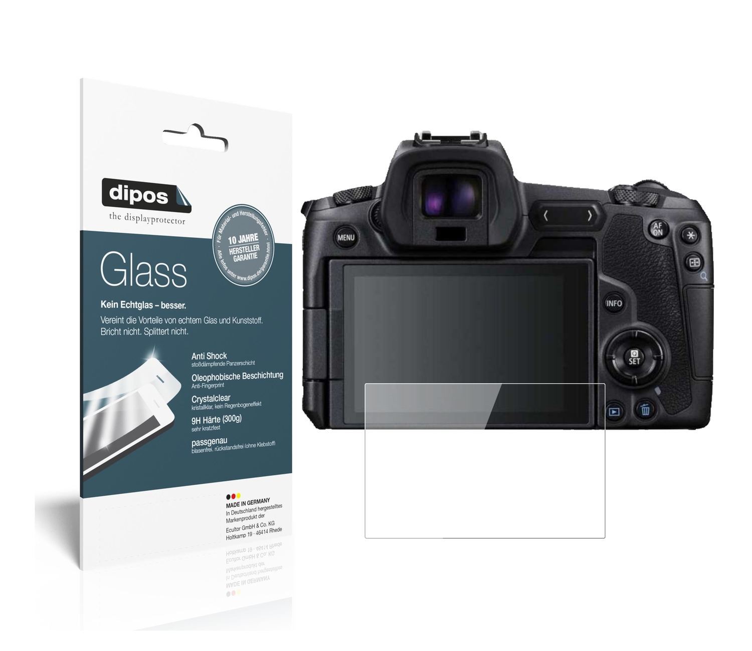 2x 9H Schutzfolie für Canon EOS R Panzerfolie (1)