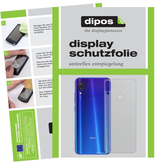 6x Schutzfolie matt für Xiaomi Redmi Note 7 Rückse (1)