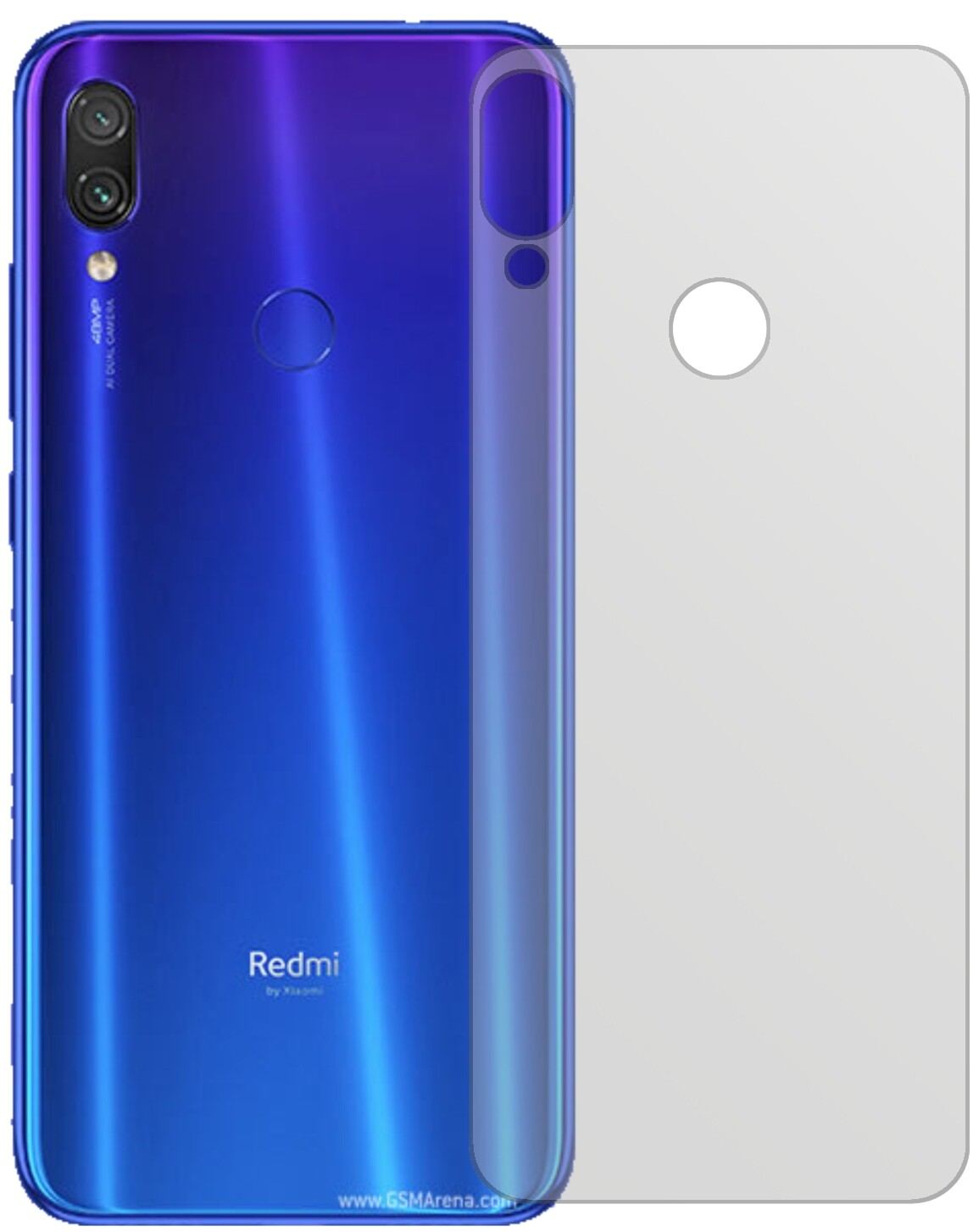 6x Schutzfolie matt für Xiaomi Redmi Note 7 Rückse (2)