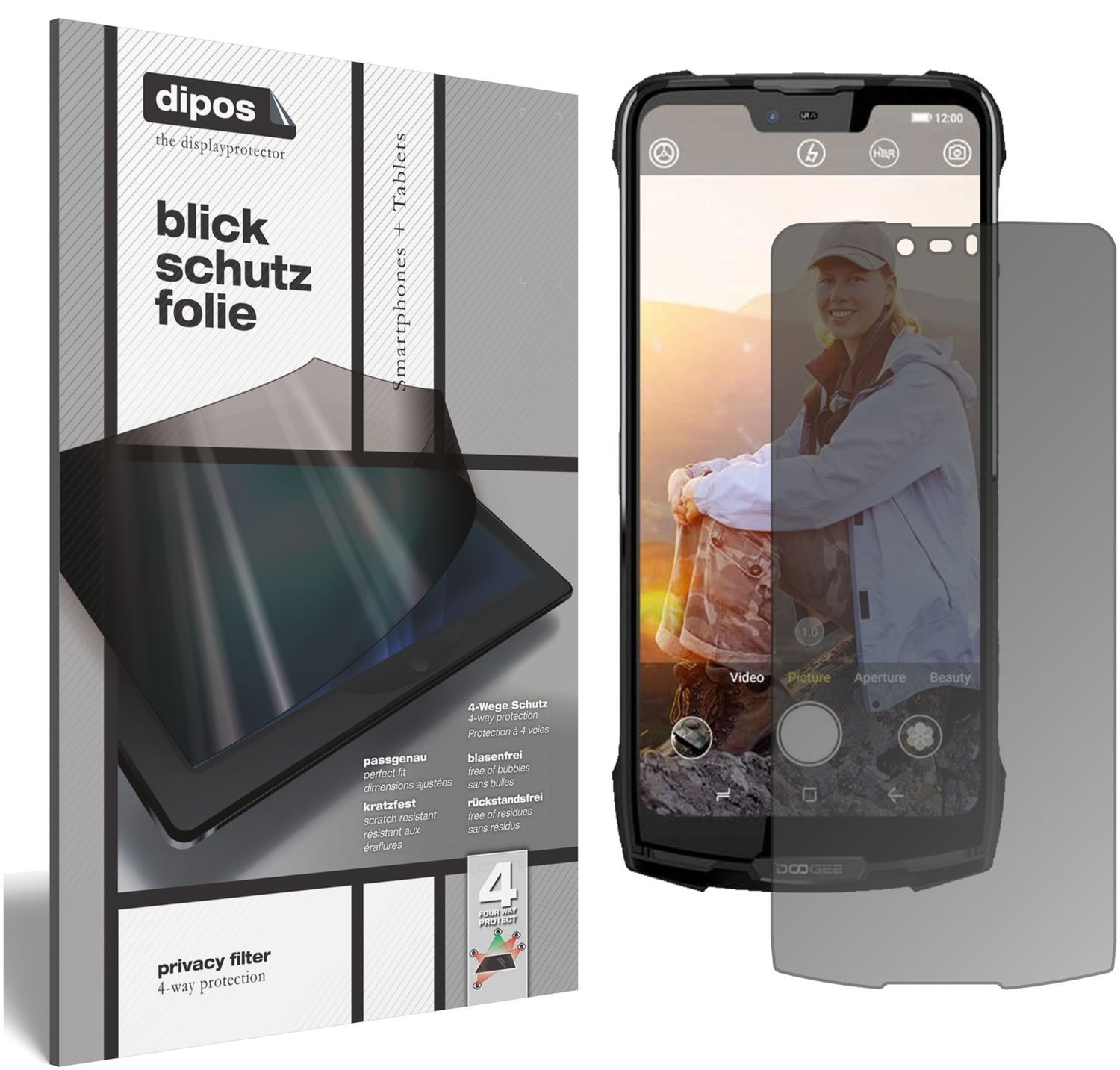 Blickschutzfolie für Doogee S90 matt Schutzfolie P (1)