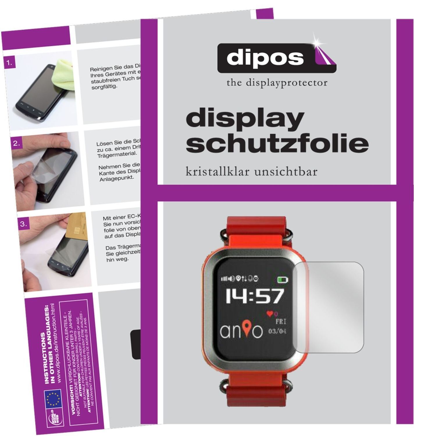 1x Schutzfolie klar für Anio 3 Touch Display-Schut (2)