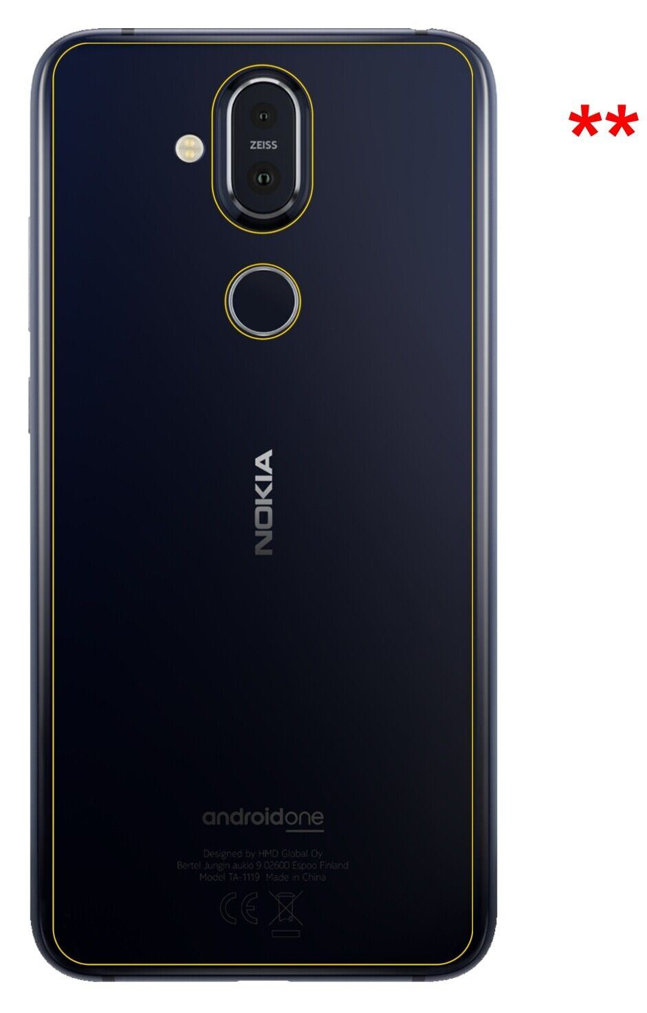 1x Schutzfolie klar für Nokia 8.1 Rückseite Displa (5)