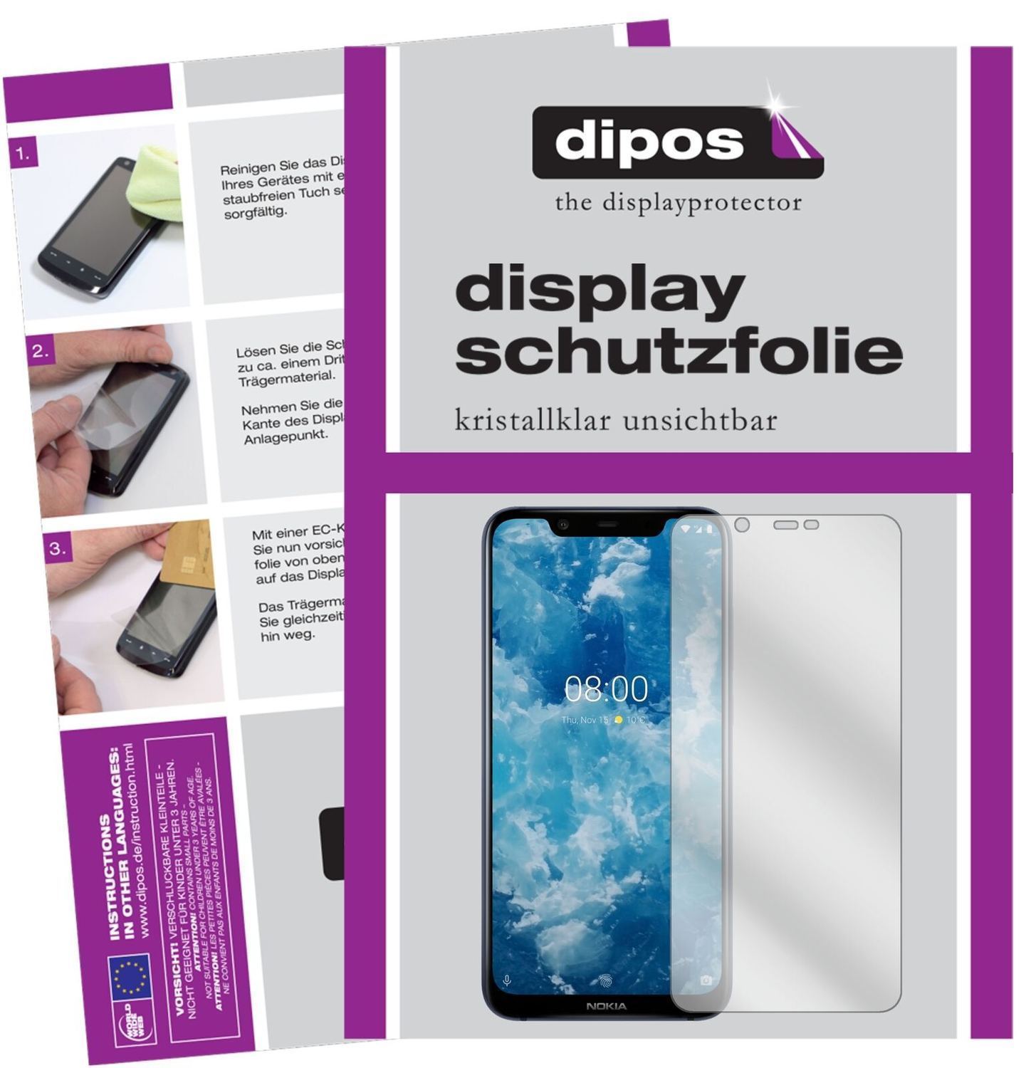 5x Schutzfolie klar für Nokia 46030 Display-Schutz (2)