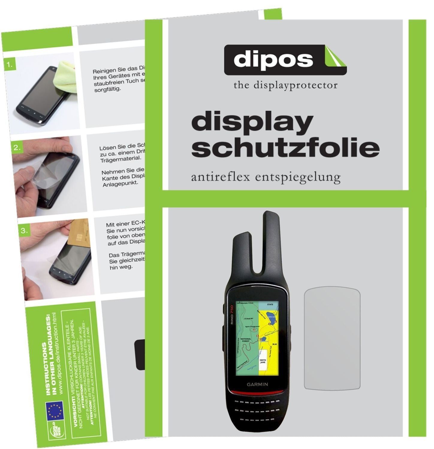 1x Schutzfolie matt für Garmin Rino 755t Display-S (2)