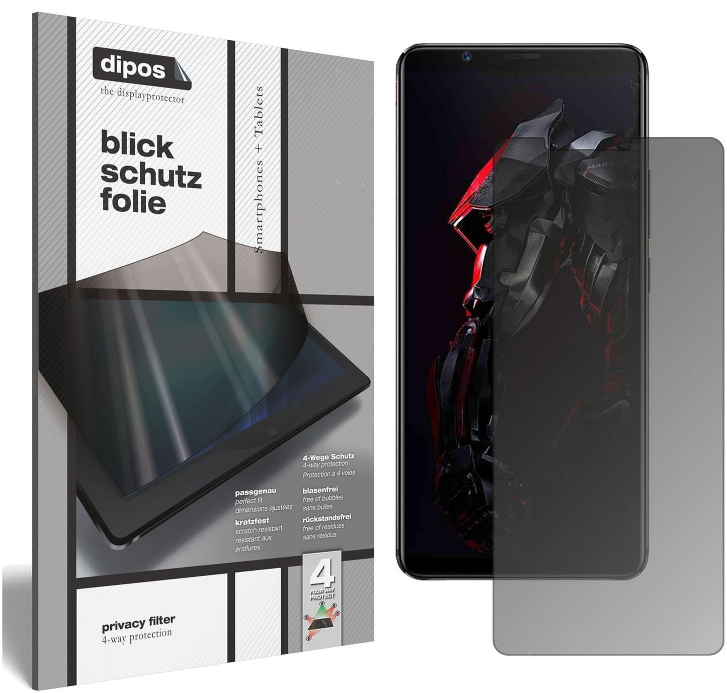 Blickschutzfolie für Nubia Red Magic Mars matt Sch (2)