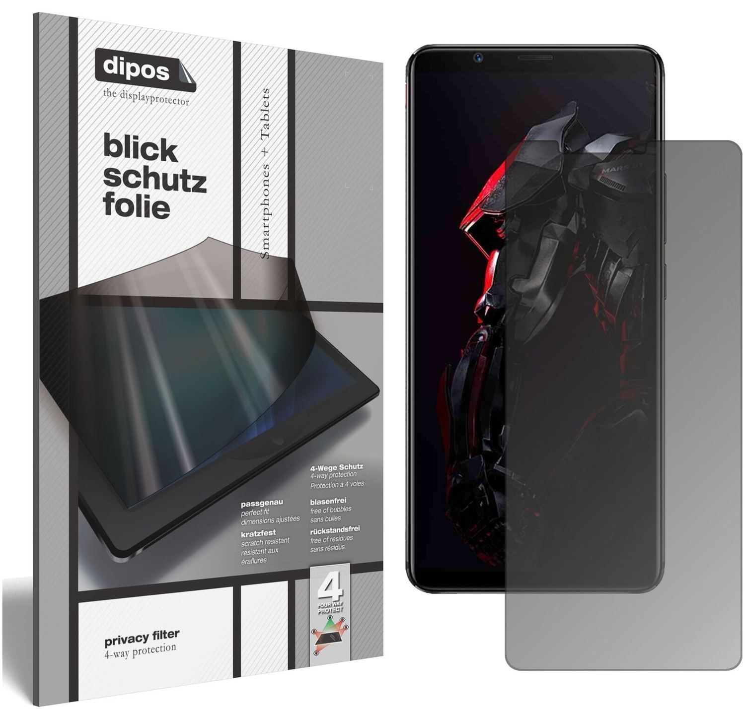 Blickschutzfolie für Nubia Red Magic Mars matt Sch (2)