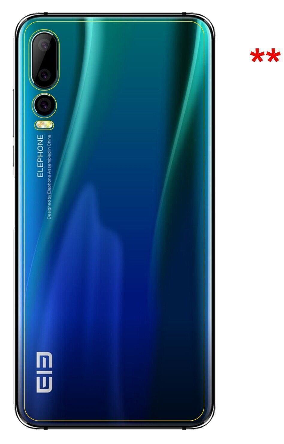 1x 9H Schutzfolie matt für Elephone A5 Rückseite P (9)