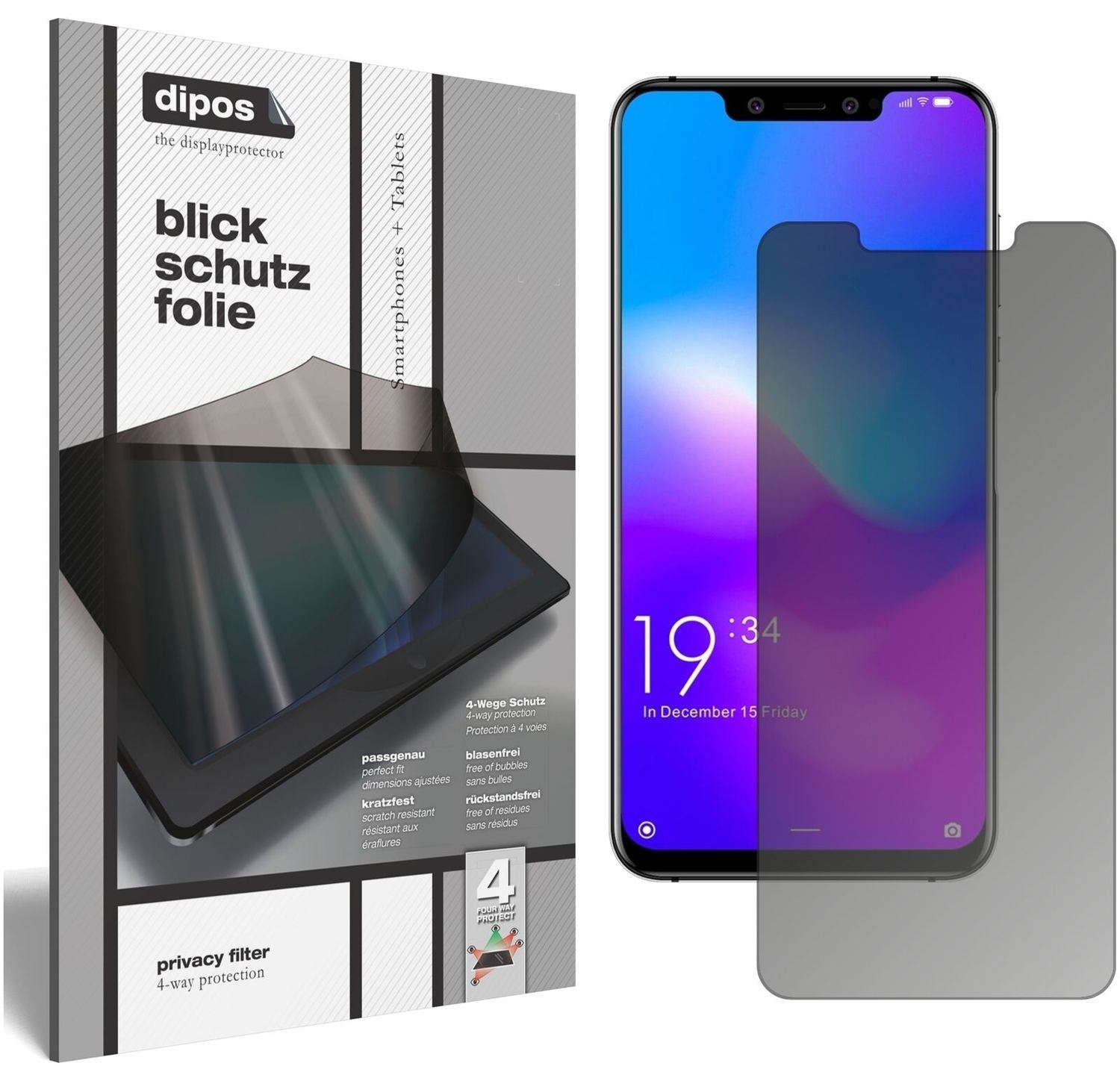 Blickschutzfolie für Elephone A5 matt Schutzfolie  (2)