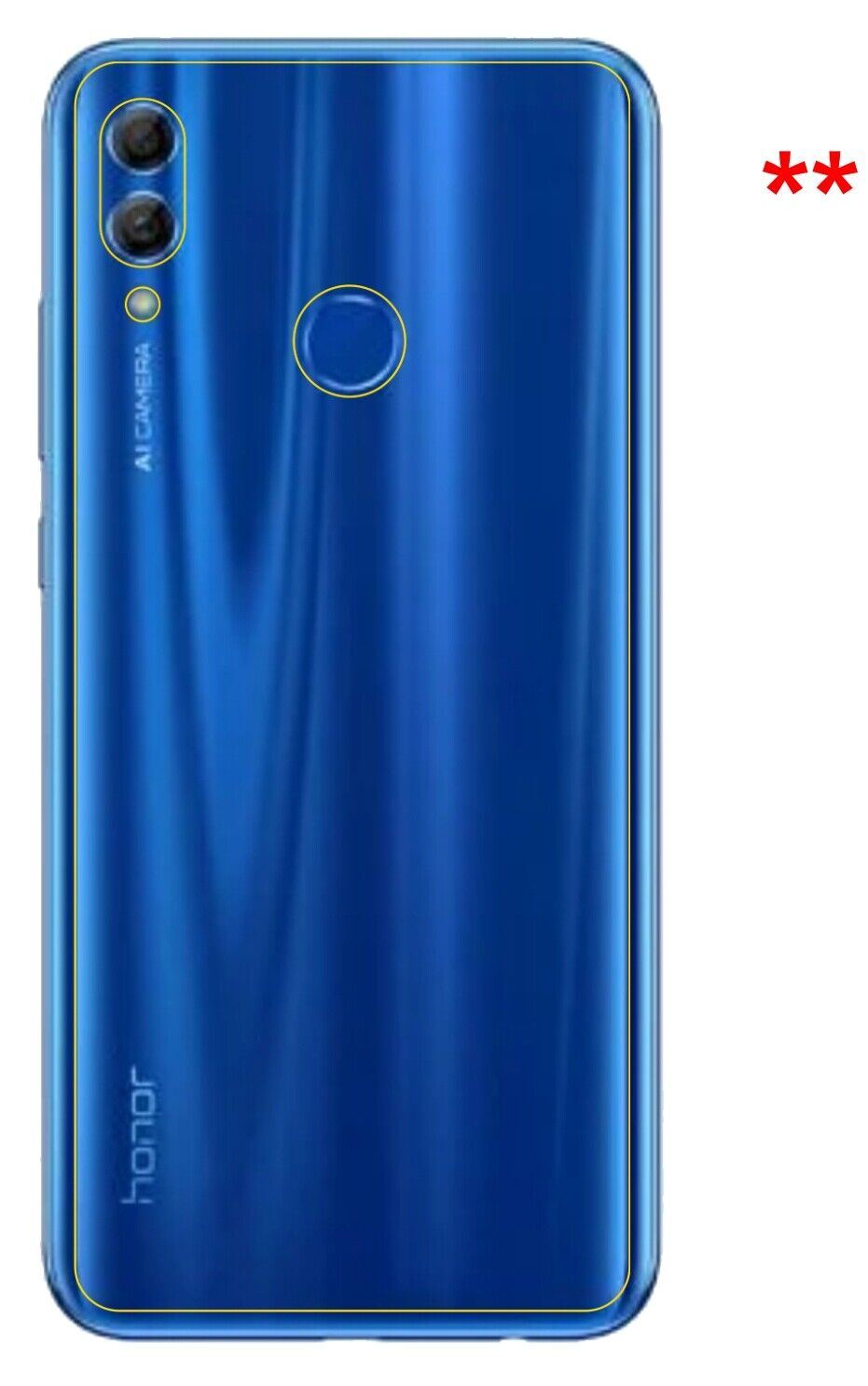 5x Schutzfolie klar für Honor 10 Lite Rückseite Di (5)