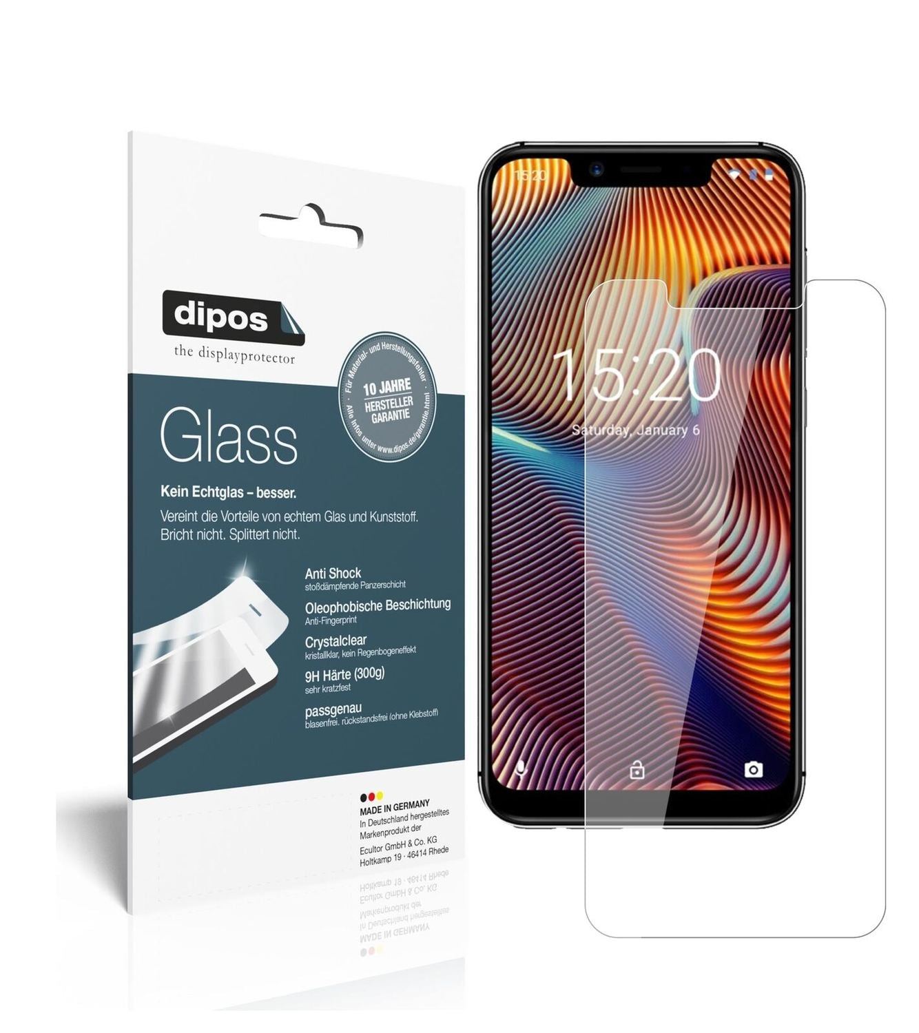 1x 9H Schutzfolie für Umidigi A3 Pro (2018) Panzer (2)