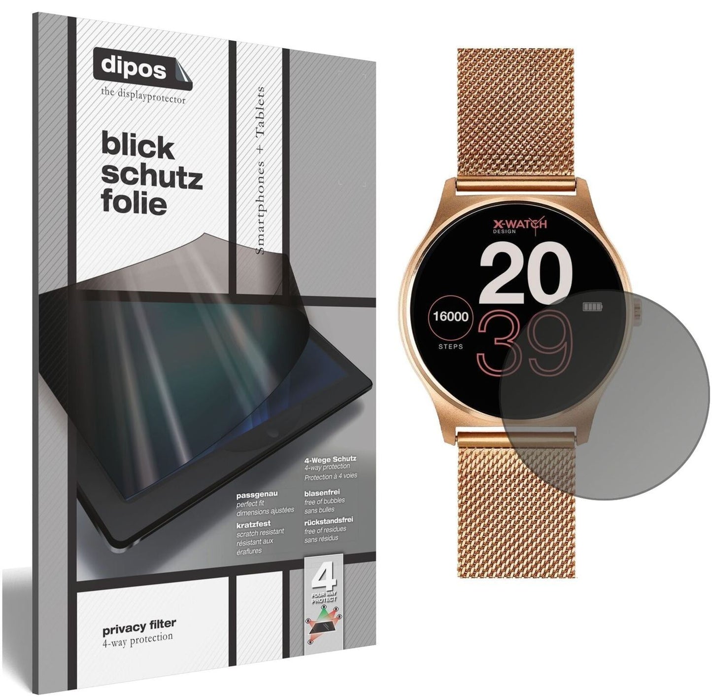 Blickschutzfolie für Joli XW Pro Smartwatch matt S (2)