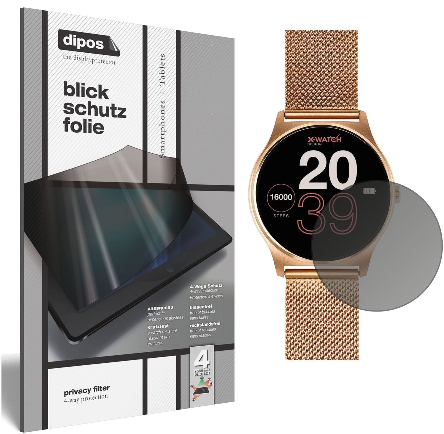 Blickschutzfolie für Joli XW Pro Smartwatch matt S (2)
