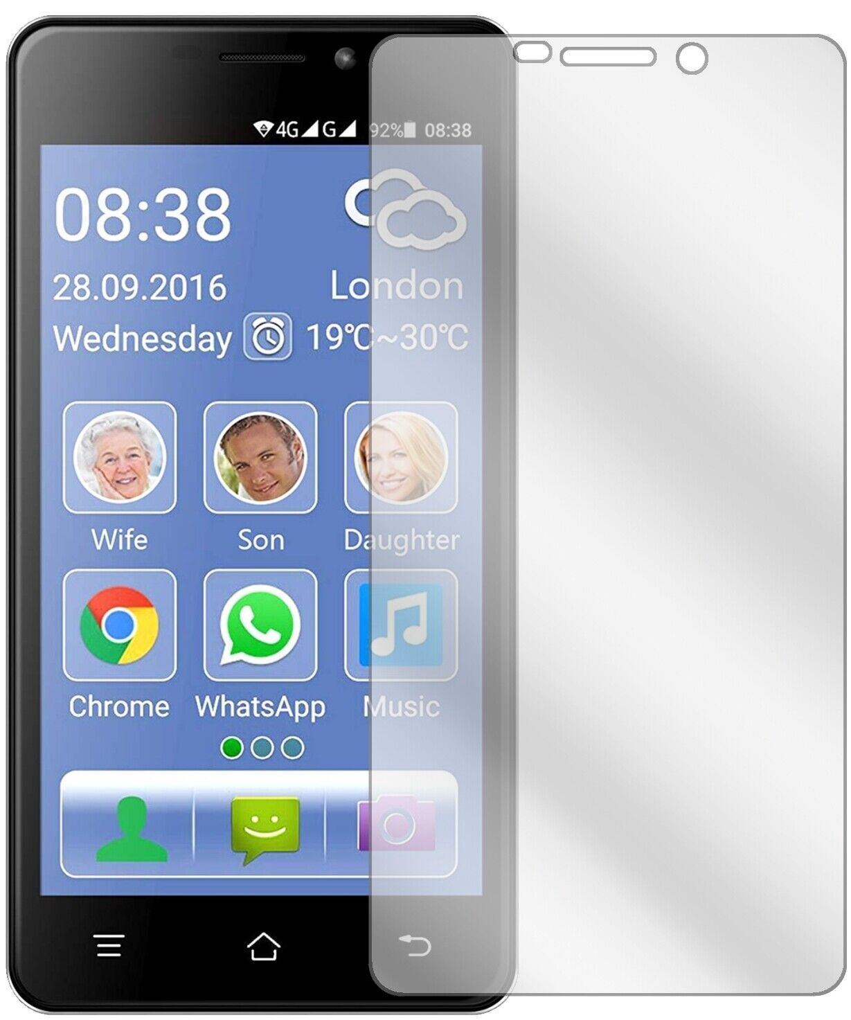 5x Schutzfolie klar für Switel eSmart M2 Display-S (1)