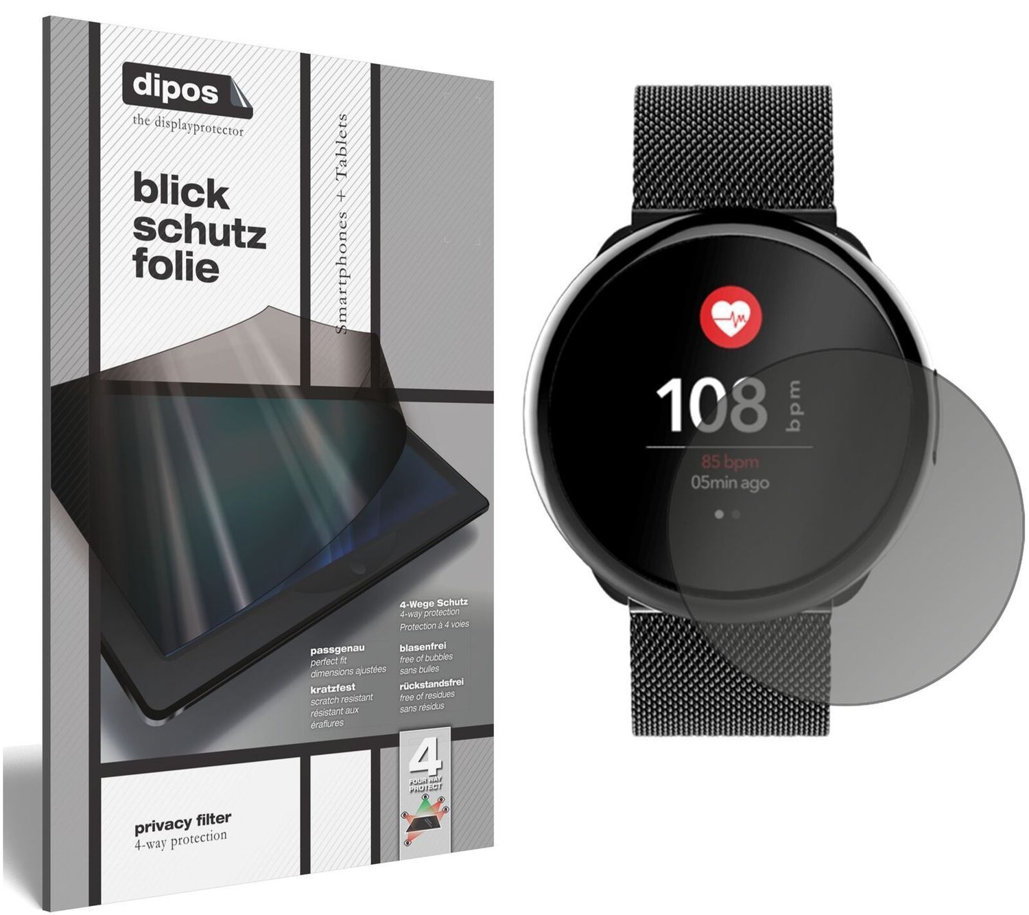 Blickschutzfolie für MyKronoz ZEROUND2HR ELITE mat (2)