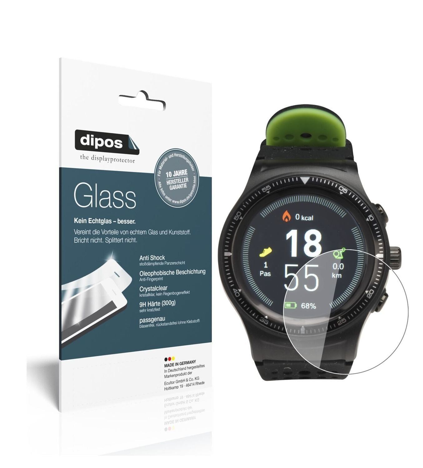 1x 9H Schutzfolie für DENVER SW-500 Smartwatch Pan (2)