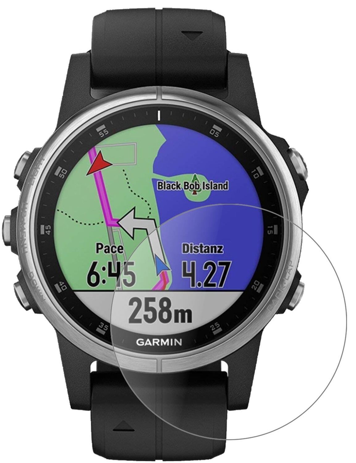 1x 9H Schutzfolie matt für Garmin fenix 5s Plus (4 (1)